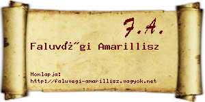 Faluvégi Amarillisz névjegykártya